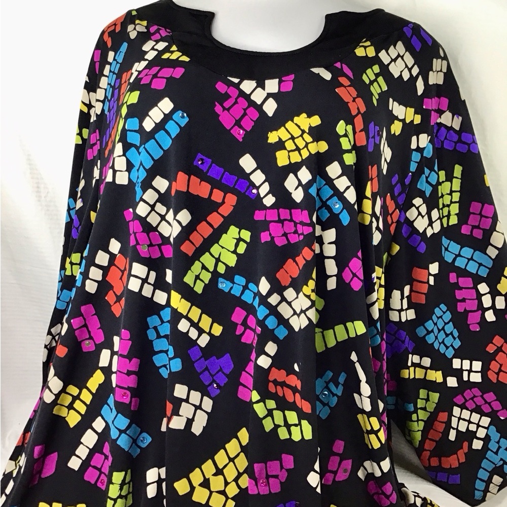 Maggie Barnes Knit Tunic 5x Colorful